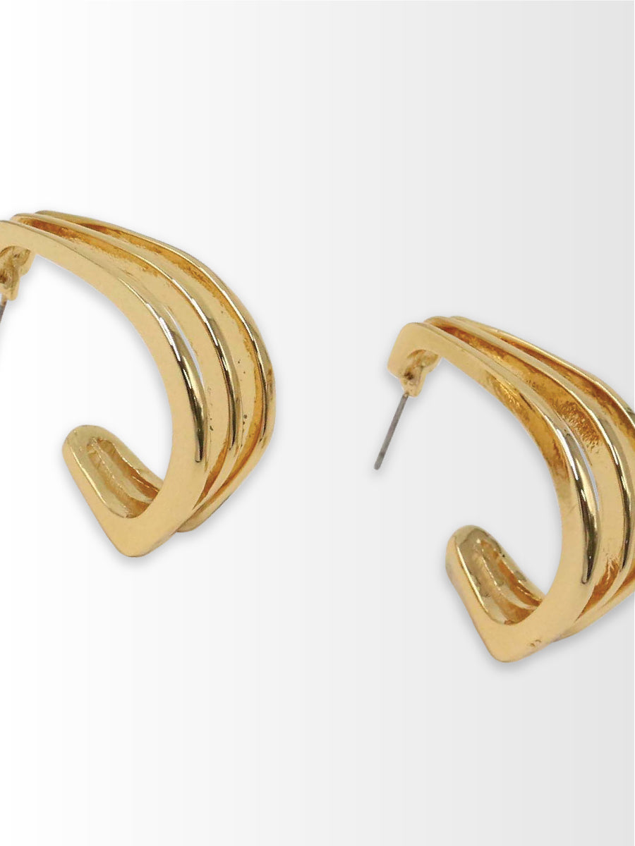 Linear Hoop Earrings