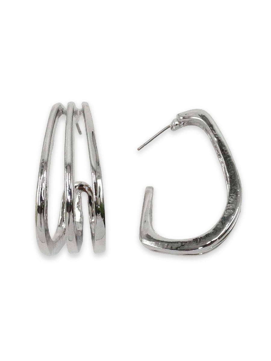 Linear Hoop Earrings