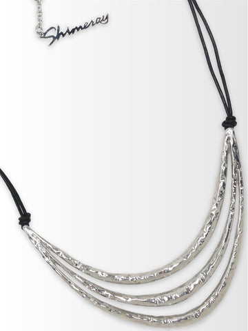 3 Row Layer Cord Necklace