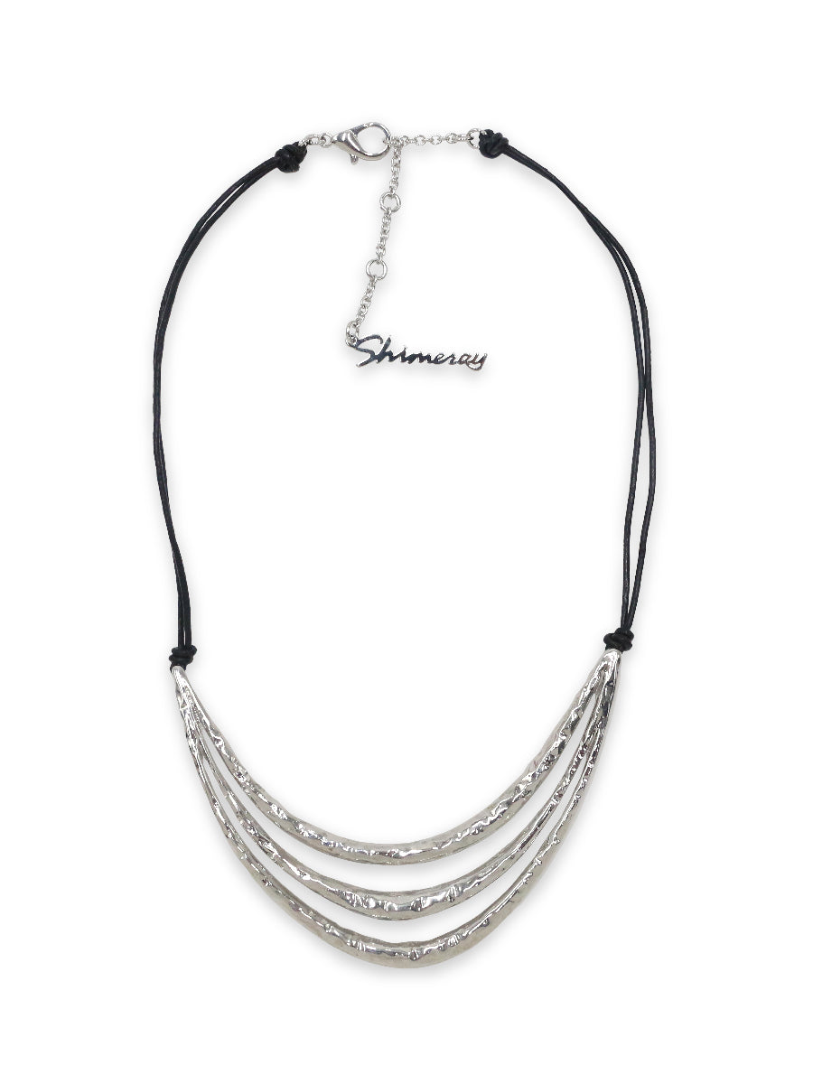 3 Row Layer Cord Necklace